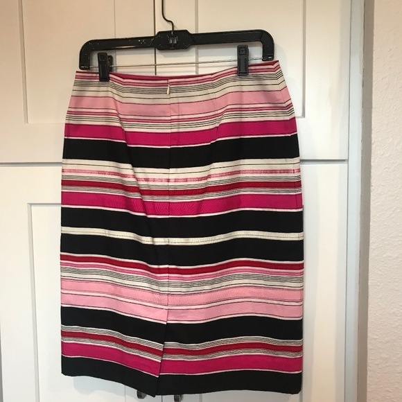 Talbots Pencil Skirt Stripe Ribbon Size 4 - Picture 3 of 4